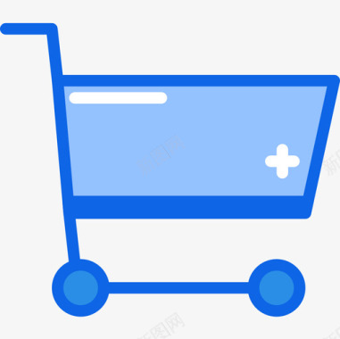 购物车电子商务130蓝色图标图标