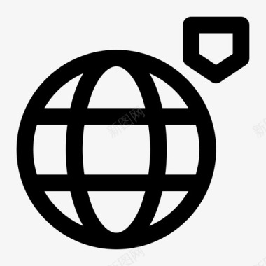 全球安全互联网网络图标图标