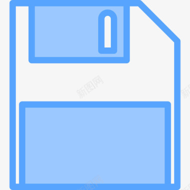 软盘计算机设备5蓝色图标图标