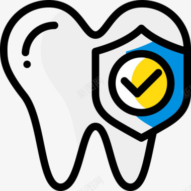 牙齿牙齿护理13颜色缺失图标图标