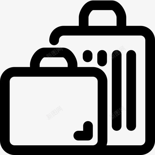 手提箱机场包图标svg_新图网 https://ixintu.com 手提箱 旅行 机场 行李