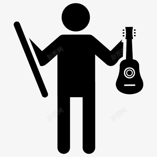吉他手艺术家音乐家图标svg_新图网 https://ixintu.com 吉他手 形图 摇滚 明星 艺术家 象形 音乐家