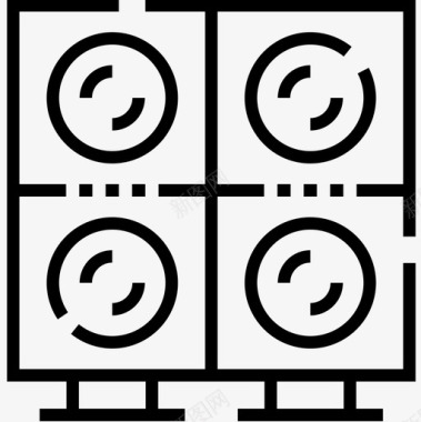 扬声器音乐64线性图标图标