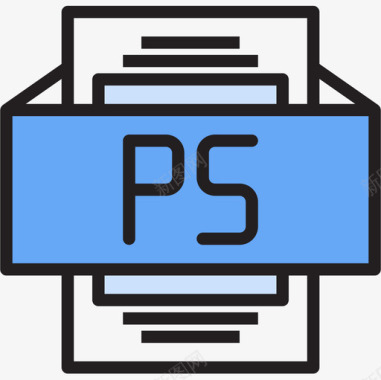 PS文件类型2线性颜色图标图标