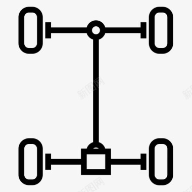 车轴底盘转向器图标图标