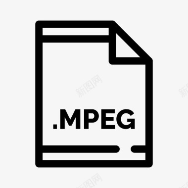 mpeg文档扩展名图标图标