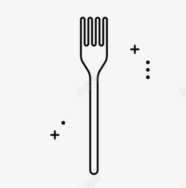 叉子餐具厨房用具图标图标
