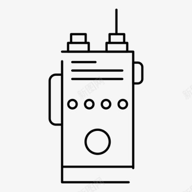 对讲机野营通讯图标图标