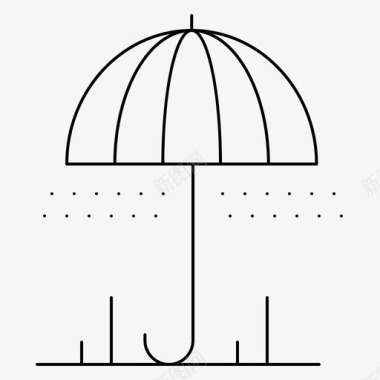 雨春天伞图标图标