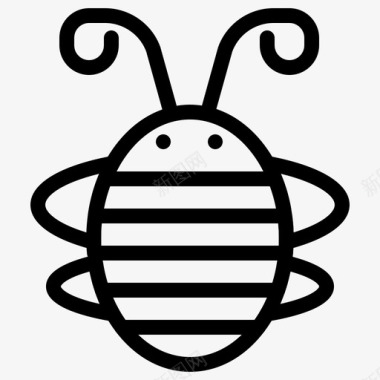 蜜蜂虫子蜂虫图标图标