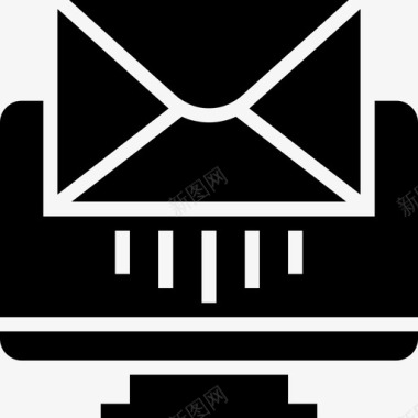 电子邮件邮政要素2字形图标图标