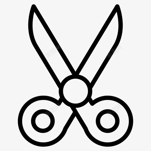 剪缝纫裁剪图标svg_新图网 https://ixintu.com 图标 工具 线图 缝制 缝纫 裁剪