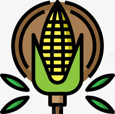 玉米农耕42原色图标图标
