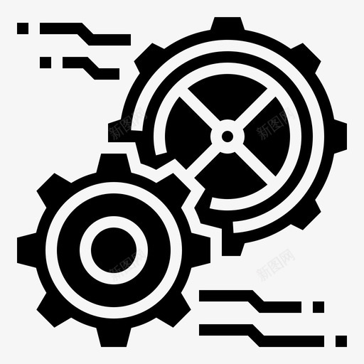 汽车齿轮发动机图标svg_新图网 https://ixintu.com stemglyph 发动机 工程 技术 汽车 设置 齿轮