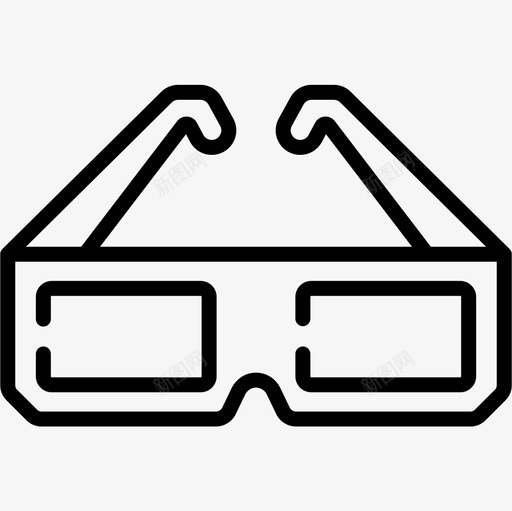 3d眼镜技术60线性图标svg_新图网 https://ixintu.com 3d 技术 眼镜 线性