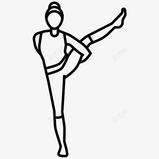 瑜伽姿势平衡身体图标svg_新图网 https://ixintu.com 伸展 平衡 瑜伽姿势 瑜伽姿势轮廓 身体