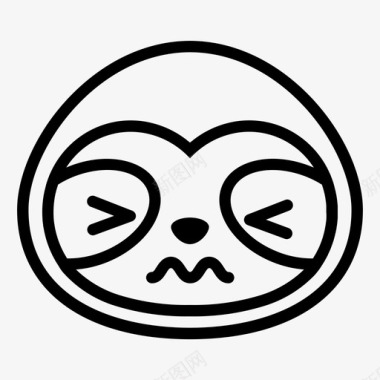 生病动物毛皮图标图标