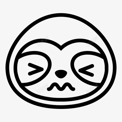 生病动物毛皮图标svg_新图网 https://ixintu.com 动物 懒惰 毛皮 生病 表情