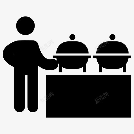上菜菜热菜图标svg_新图网 https://ixintu.com 上菜 形图 拼盘 热菜 象形 餐厅