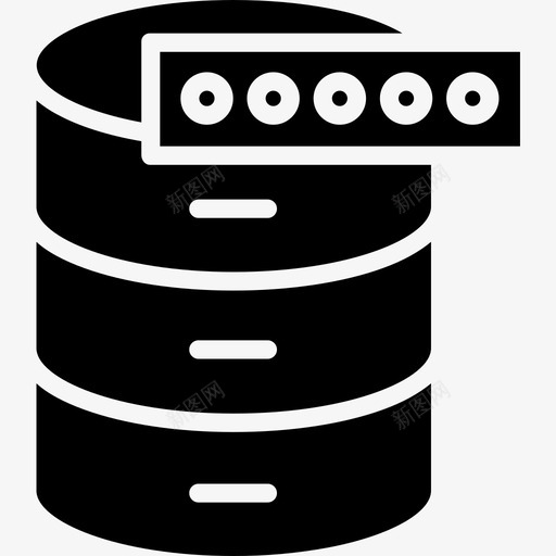 数据库网络安全9固态图标svg_新图网 https://ixintu.com 固态 数据库 网络安全9