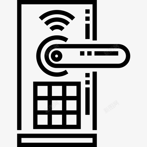 智能锁domotics11线性图标svg_新图网 https://ixintu.com domotics 智能 线性