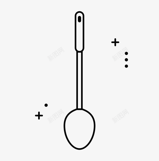 勺子厨房用具工具图标svg_新图网 https://ixintu.com 勺子 厨房用具 器具 工具