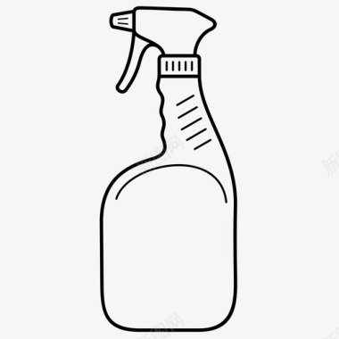 喷雾瓶清洁喷雾液体图标图标