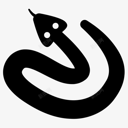 蛇眼镜蛇爬行动物图标svg_新图网 https://ixintu.com 有毒 爬行动物 眼镜蛇 蛇