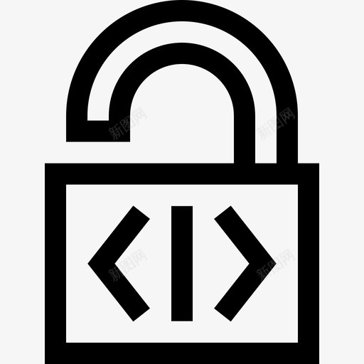 挂锁腹板3线性图标svg_新图网 https://ixintu.com 挂锁 线性 腹板 设计
