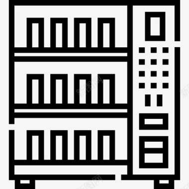 自动售货机城市元素35线性图标图标