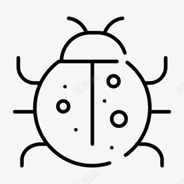 可爱昆虫瓢虫图标图标
