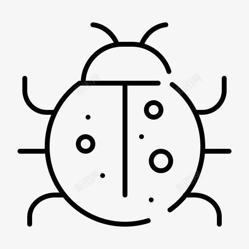 可爱昆虫瓢虫图标svg_新图网 https://ixintu.com 可爱 昆虫 春天 瓢虫 自然 规则虚线