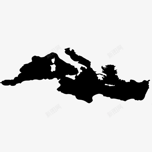 地中海欧洲地图图标svg_新图网 https://ixintu.com 地中海 地图 欧洲