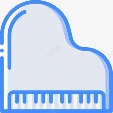 钢琴婚礼102蓝色图标图标