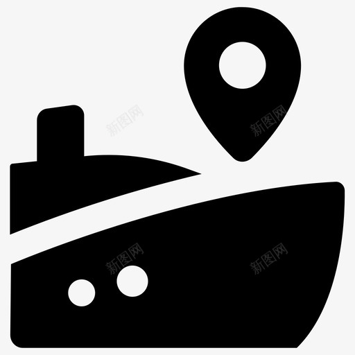 船航行船位图标svg_新图网 https://ixintu.com 单导航 导航 航行 船位 装运