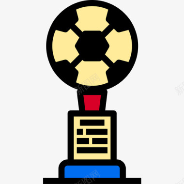 足球16号奖线性颜色图标图标
