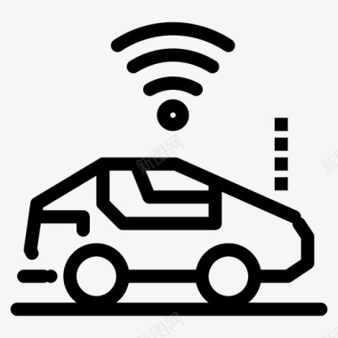 自动车辆汽车信号图标图标