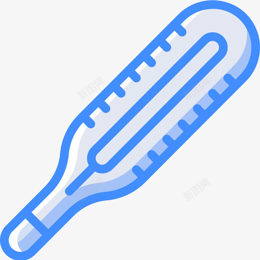 温度计医疗设备3蓝色图标svg_新图网 https://ixintu.com 医疗设备3 温度计 蓝色