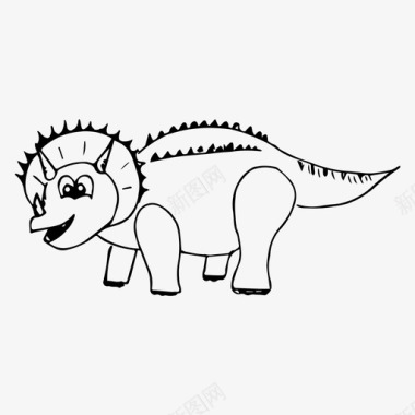 恐龙动物玩具图标图标
