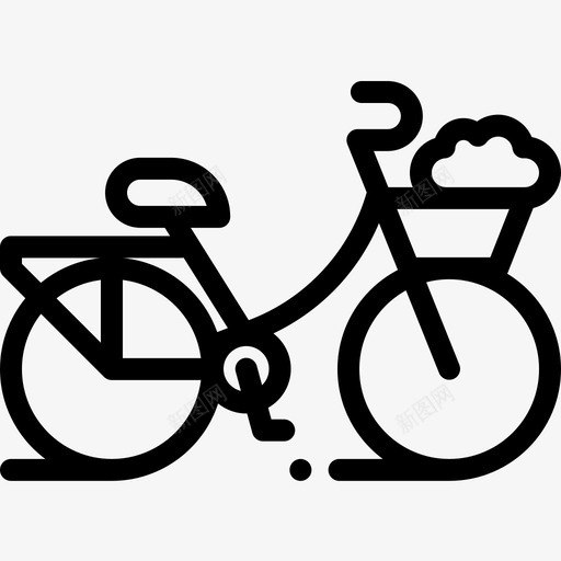 自行车荷兰5直线型图标svg_新图网 https://ixintu.com 直线型 自行车 荷兰5