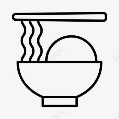 亚洲面亚洲料理快餐图标图标