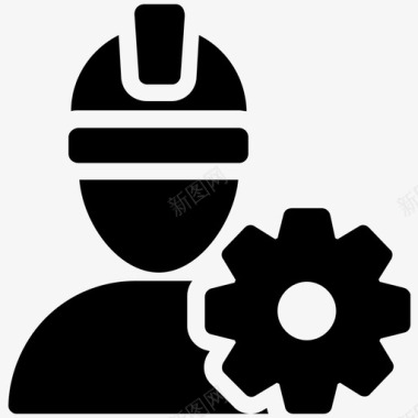 工程开发安全帽图标图标
