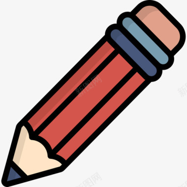 铅笔博客8线颜色图标图标