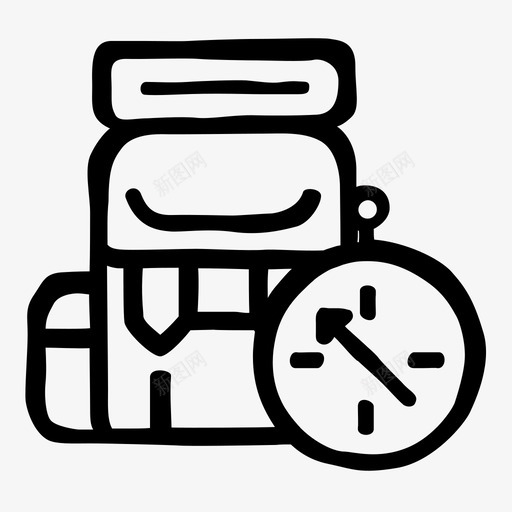背包指南针远足图标svg_新图网 https://ixintu.com 指南针 旅游 旅行 旅行包 背包 远足