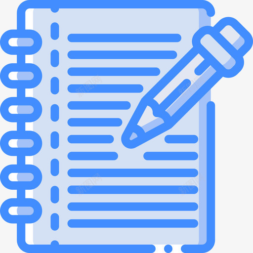笔记本创意6蓝色图标svg_新图网 https://ixintu.com 创意6 笔记本 蓝色