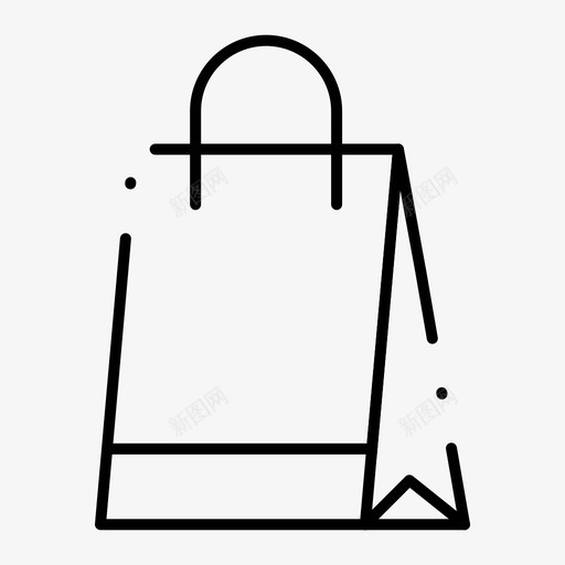 购物袋购买手袋图标svg_新图网 https://ixintu.com 基本用户界面元素规则点线 手袋 购买 购物 购物袋