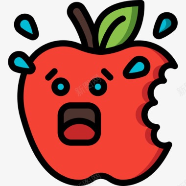 苹果蒙奇康斯5线性颜色图标图标