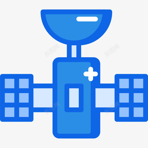 卫星科学82蓝色图标svg_新图网 https://ixintu.com 卫星 科学82 蓝色