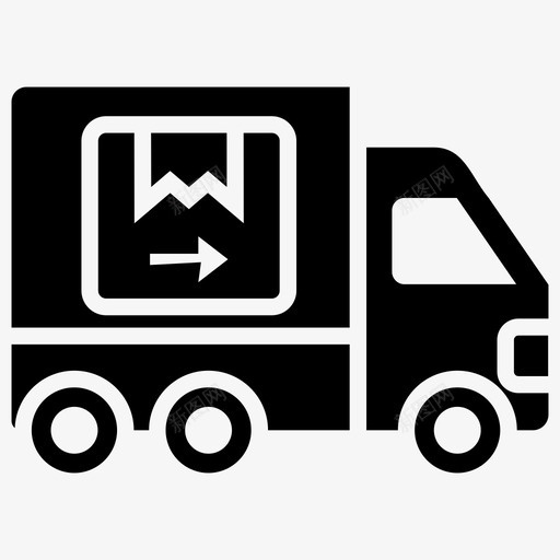 货运卡车货物运输送货卡车图标svg_新图网 https://ixintu.com 卡车 商业 图标 坚实 物流配送 货物运输 货运 送货