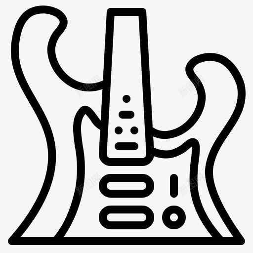 电吉他音频音乐图标svg_新图网 https://ixintu.com 吉他 工作室 音乐 音频
